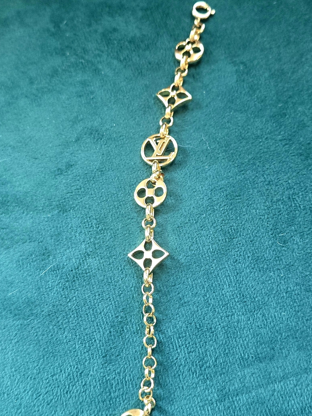 Gold Multi Logo Flora Link Bracelet - Picture 6 of 7